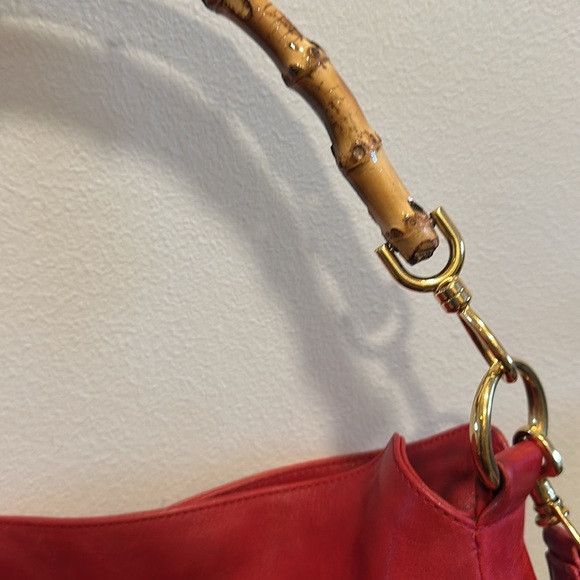 Gucci Vintage Bundle 2 Way Red Leather Handbag and Wallet - Picture 8 of 16